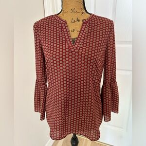 J Crew beautiful bell sleeve top. Great condition